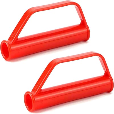 Vervangende Handgrepen voor Tuinwagens en Transportkarren, 25mm Veiligheidsgrips met Impactbescherming, 2 Stuks in Rood voor Betrouwbaar Gebruik