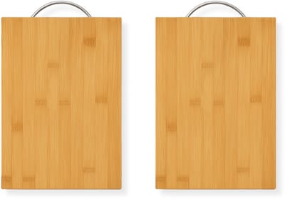 Snijplank Hout 2x - Bamboe - Houten snijplanken - Keukenplanken - 24 x 34 cm - 2 snijplanken