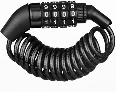 Bicycle Lock Chain Lock Mini Portable Bicycle Combination Security Lock with 4 Digits Helmet Password Lock Cycling Cable Lock for Bike Moto Helmet Door Gate Fence
