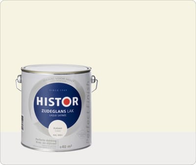 Histor Perfect Finish Lak Zijdeglans 2,5 liter - Katoen (Ral 9001)
