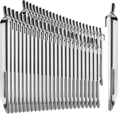 Haringen Set - Grondpennen Vorm - Tent Bevestigen - Extra Stabiel Staal - 48 Stuks - Zilver