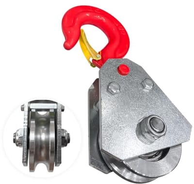 2 Ton Snatch Blok met Haak voor 1/2 Inch Touw - Ideaal voor Sleepwagens en Herstelwerkzaamheden