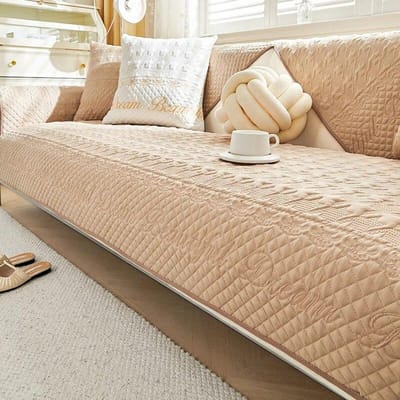 Gewassen Katoen Geborduurd Bankkussen Huishoudelijk Antislip Combinatie Bankovertrek Woonkamer Zitplaats Rugleuning Effen Kleur Bankmat 70x70cm 1pcs