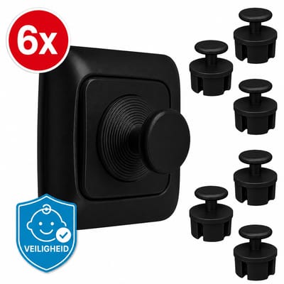 6 Stuks Stopcontact Beschermer – Stopcontact Afdekdop – Stopcontact Bescherming Kinderen – Schuko Stopcontact Afdekking Type C/F/K – Stofkap Stopcontact – Veiligheidsdop Wandcontactdoos – Stofbescherming – Herbruikbare Stopcontact Cover – Zwart