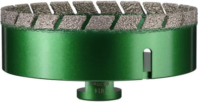 Diamant Tegelboor - Gatenzaag M14 - Precisie Boren - Vacuüm Gesoldeerd - 130 mm - Groen