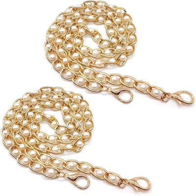 2 Stuks Metalen Tas Ketting voor Portemonnee en Schouderriem - 100 cm Beads Vervangingsaccessoire voor Handtassen en Rugzakken