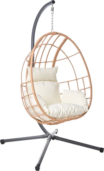 MALCESINE - Schommelstoel - Naturel - PE-rotan