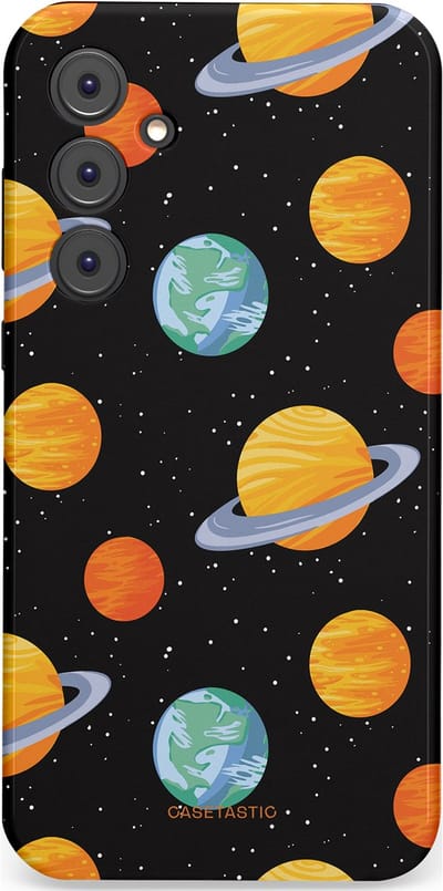 Casetastic Hoesje Geschikt voor Samsung A35 - Stijlvolle Beschermende Duo-layer Case - Universum reis