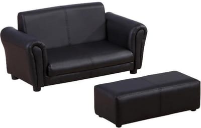 Kinderbank met Hocker - Kinderfauteuil - Kinderzetel - Kindermeubels - Zitbank - 83 x 42 x 41 cm
