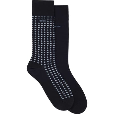 Hugo Herenbemanningssokken (Pakket van 2) (Donkerblauw)