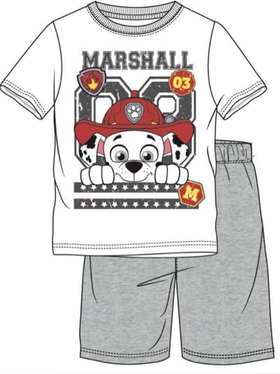 Paw Patrol Pyjama met korte mouw - wit - Maat 128