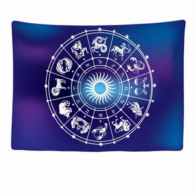 Ulticool Wandkleed 200x150 cm - Sterrenhemel Tarot kaarten Astrologie - voor Binnen - Wandtapijt Wanddoek Poster Backdrop Decoratie Woonkamer Mandala Horoscoop - Aesthetic Room Decor - Tiener Meisje - Versiering
