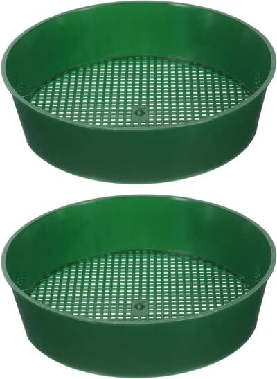 Grond Zeef - Zand Zeef - Planten Kweken - Fijnmazig Scherm - 2 Stuks - Groen