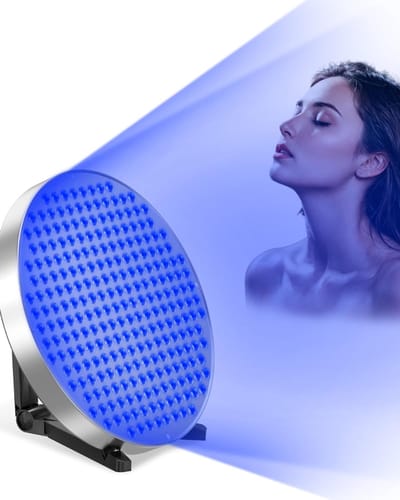 DnA® Gezichtsbruinerlamp - Elektrische Gezichtsbruiner - LED Bruiningslamp - Zilver - 41cm x 19cm x 10cm