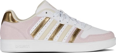 K-SWISS Tennisschoenen Court Palisades White/calcite Pink/whitecap Gray/metallic Champagn Junior 36