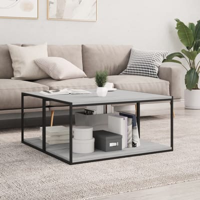 vidaXL - Wandschappen - 4 - st - 80x40x1,5 - cm - bewerkt - hout - grijs - sonoma - eiken