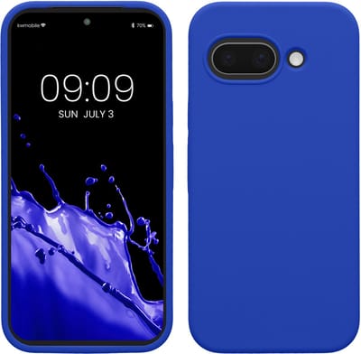 kwmobile telefoonhoesje geschikt voor Google Pixel 9a - Hoesje met siliconen coating - Smartphone case in Baltisch blauw