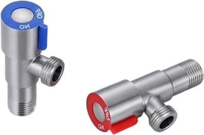 Driehoeksventiel - Hoekstopkraan Waterstop - Aanrecht Aansluiten - Roestvrij Staal - 1/2 inch - Zilver