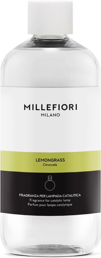 Millefiori Katalytische Geurlamp - Navulling voor Geurbrander 500 ml Lemon Grass