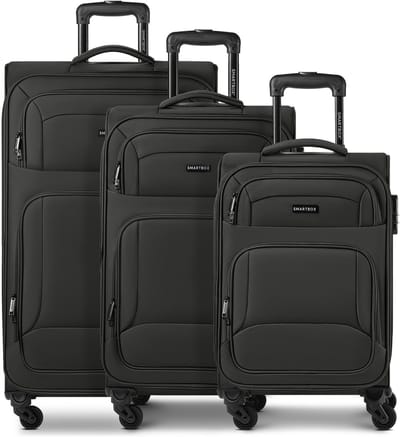 Smartbox Edition 04 4 wielen Kofferset 3-delig met uitbreidingsplooi - Zachte bagage - Combinatieslot - black