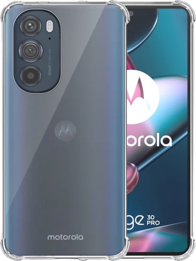 Telefoonhoesje Geschikt voor Motorola Edge 30 Pro Transparant - Shockproof TPU Siliconen Case met Stootrand Doorzichtig - Smartphonica geschikt voor Motorola Edge 30 Pro
