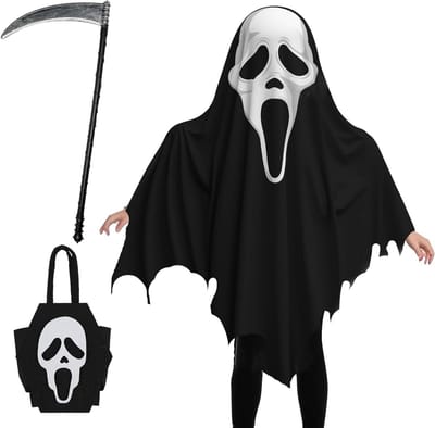 Griezelig Halloween Spook Kostuum voor Kinderen - Perfect voor Jongens en Meisjes - Halloween Cosplay en Feestkleding
