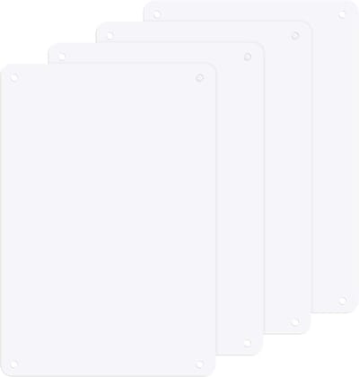Set van 4 Lege Metalen Panelen Wit 7 x 10 Inch Sublimatie Aluminium Vellen voor Creatieve Projecten, Tuin en Binnengebruik, Dikte 0.1 cm