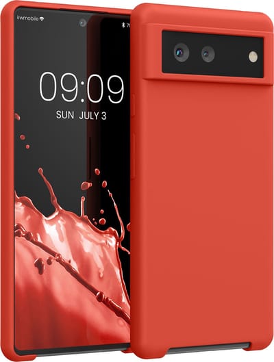 kwmobile telefoonhoesje geschikt voor Google Pixel 6 - Hoesje met siliconen coating - Smartphone case in mandarijn oranje