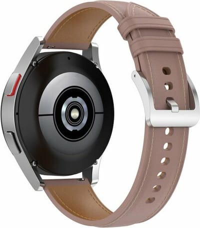 By Qubix - Geschikt voor Garmin bandje - Geschikt voor Garmin Vivomove 3 / HR / Luxe / Sport / Style / Trend - Luxe leren bandje - Oudroze - Smartwatch bandje 20mm