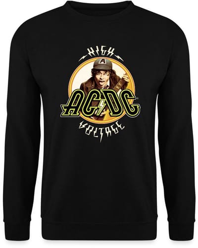 AC/DC Logo High Voltage Album Angus Young Sweater Heren