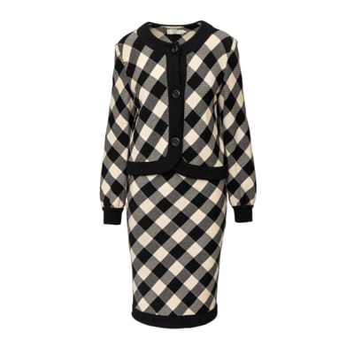 Valentino Studio geruite wollen set - jaren '90