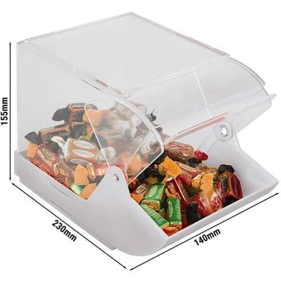 GGM Gastro (6 Stück) Universalbox - mit Frontdeckel - 230x145mm - Weiß
