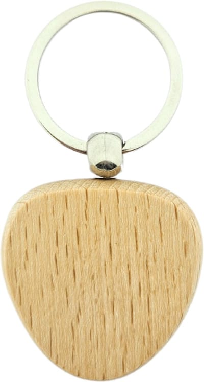 CombiCraft Blanco houten sleutelhanger driehoek 40x40mm - per 1 stuk