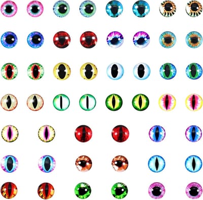 100 Stuks 8mm Glazen Draak Ogen Cabochon Veiligheidsogen voor Poppen en Knuffeldieren DIY Creaties