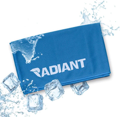 Radiant - Verkoelende handdoek 100×30 cm - Sneldrogend - Outdoor & Indoor Sporten - Reizen & Backpacken - Cooling Towel - lichtblauw