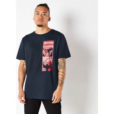Gremlins Retro Cover Men's T-Shirt - Navy - S