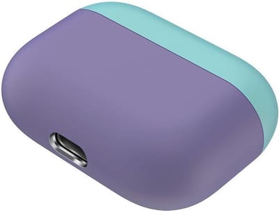 Case cover - Apple Airpods Pro - groen-paars siliconen design