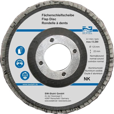 SW-Stahl 82316L lamellenschijf I slijpschijven 125mm voor haakse slijper I NK120 I 10 stuks
