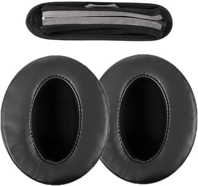 Hoofdbescherming en Oorkussens voor Sennheiser HD450BT Hoofdtelefoon - Vervangende Oorkussens van ECHT Leer en Comfortabel Schuim