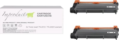 Improducts® Toner - Alternatief Brother TN2320 / TN-2310 zwart XL Zwart 2x