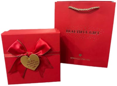 Luxe Doos met Tas - Rood - 34.8*25*11.5cm - Cadeaudoos - Geschenkdoos