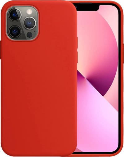 Hoesje - Geschikt voor Apple iPhone 13 Pro - Sterk & Shockproof - Hoes Cover - Siliconen Case - Telefoonhoesjes - Rood