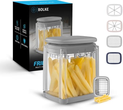 Bolke Frietsnijder RVS – Patatsnijder – Groentesnijder – Frietsnijder Handmatig – Keukengerei voor Friet & Groenten