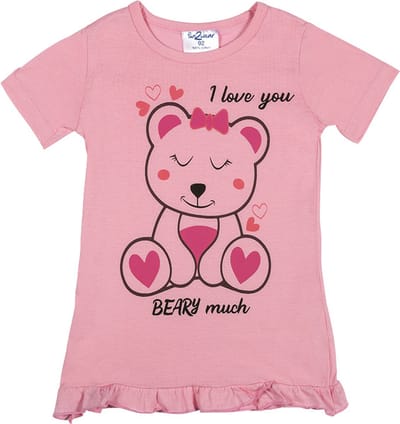 Fun2Wear - Beary Much Bigshirt | Rozenschaduw - Katoen - Maat 92