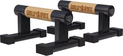 Gorilla Sports Push-up Handgrepen - Set van 2 - Antislip & Ergonomisch - Max. 300 kg Belastbaar - Inclusief Draagtas - Voor Push-ups & Dips
