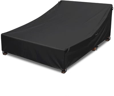 Zwarte 420D Oxford Stof Dubbele Ligstoelhoes - 208x145x81 cm