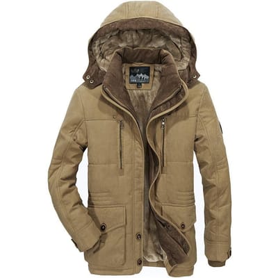 Heren Winter Middellang en Lang Velours Verdikt Katoen Gewatteerde Kleding Heren Middelbare Leeftijd en Jong Vrije Tijd Winddicht Warm Katoen Gewatteerde Jassen 6XL brown