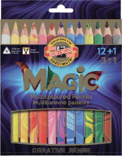 Kleurpotloden Koh-i-Noor Jumbo Magic doos 13 kleuren