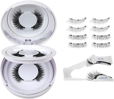Herbruikbare Magnetische Wimpers met Applicator, 3D Wimperset voor een Natuurlijke Look, Eenvoudig aan te brengen en te verwijderen, Geen Lijm Nodig