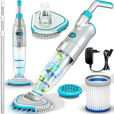 Core® Zwembadstofzuiger Elektrisch - Reiniger - Zwembadreiniger - Grijs - ‎30cm x 18cm x 88cm